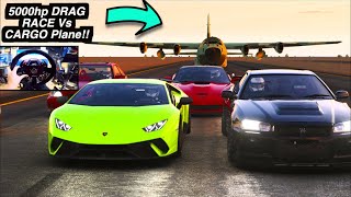 5000hp WHEELIES On High Horsepower DRAG SERVER vs quotNEWquot Cargo PLANE Mod [upl. by Lashond17]