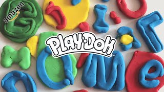 PlayDoh Conjunto de Massinha Letras kit com 6 potes de massa de modelar e acessórios [upl. by Nishom603]