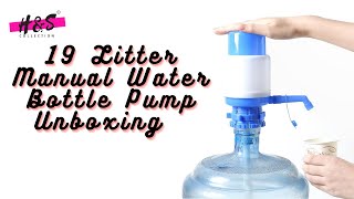 19 Litters Manual Water Bottle Pump Unboxing amp Assembling HampS Collection [upl. by Phenica]