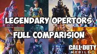 All 10 Legendary Characters Comparision  COD Mobile  CODM [upl. by Hirst985]