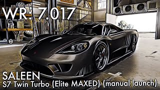 CSR2  SALEEN S7 Twin Turbo Elite MAXED manual launch  tune amp shift WR 7017 [upl. by Avon]