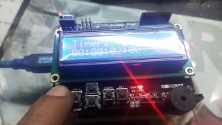 Time Clock Stopwatch Alerm Lcd Keypad Shield With Arduino Rtc [upl. by Asyral390]