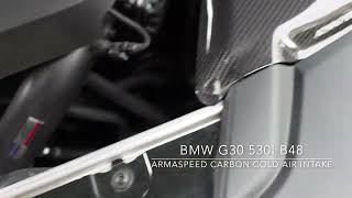 BMW G30 530i B48 Armaspeed Carbon Cold Air Intake [upl. by Yoj]