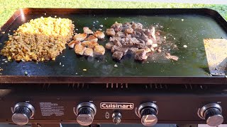 Hibachi fried rice on griddle [upl. by Colis]