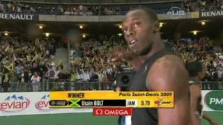 Poor start no problem for Bolt from Universal Sports [upl. by Ahsemaj622]