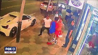 Deadly punch caught on video outside Ybor City bar [upl. by Lacagnia]