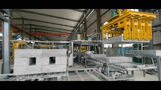 block machine  Polystyrene concrete block production line [upl. by Dnomso707]