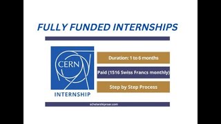 HOW TO FILL CERN INTERNSHIP APPLICATION FORM [upl. by Portingale]