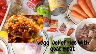 HOW TO COOK FLAVORFUL JOLLOF RICE WITH GOAT MEAT  GHANA JOLLOF beginner friendly [upl. by Annetta]