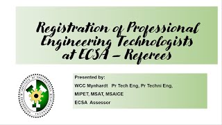 Registration of Technologists at ECSA — Referees [upl. by Naesar]