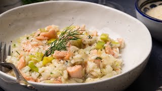 Lemony Salmon Risotto Recipe [upl. by Hyland]