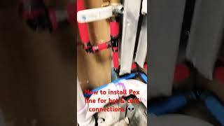 diy PEX pipe connnections for hot amp coldpexpipemidastouchplumbinghandymanpvc [upl. by Applegate]