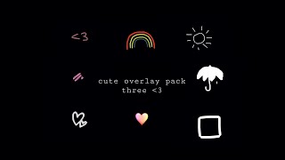 even more overlays for cute edits [upl. by Anama]