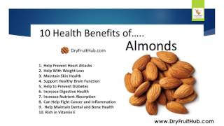 Health Benefits of Almonds Badam [upl. by Pettifer271]