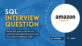 Amazon SQL Interview Question  Data Analyst SQL Interview Question  Intermediate SQL [upl. by Sutton]