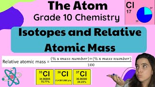 Grade 10 Isotopes and Relative Atomic Mass Chemistry PART 1 [upl. by Htebirol352]