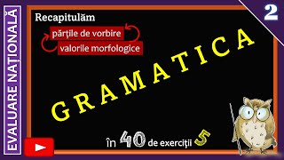 Să recapitulăm gramatica prin exerciții VALORI MORFOLOGICE părți de vorbire  a doua parte [upl. by Zaob]