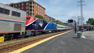 AMTK 7 leads Empire Builder 7 with Borealis equipment AND smoke show at Morton Grove [upl. by Bertrando]