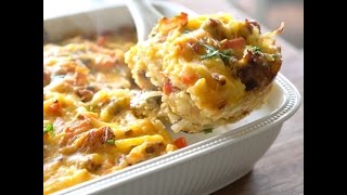 Hash Brown Breakfast Casserole with Sausage and Bacon  Awesome [upl. by Larrisa860]