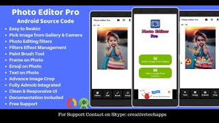 how to create a photo editor app in android studio free source code by dhruv app tutorial [upl. by Yentruoc]