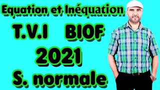 Correction  Examen national 2021  Equation  Inéquation  TVI  BIOF SVT et PC [upl. by Abe]