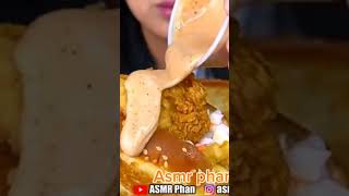 Asmr phan raising canes Mukbang asmr chicken saucy mukbang satisfying shorts ytshorts [upl. by Greenes]