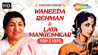 Best of Waheeda Rehman amp Lata Mangeshkar  Bollywood Old Hindi Songs  Video Jukebox filmigaane [upl. by Mackler63]