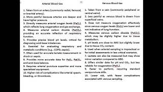 difference between abg and vbg Arterial Blood Gas and Venous Blood Gas [upl. by Oakley]