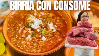 LA MEJOR BIRRIA DE RES CASERA CON CONSOME Lista para QUESABIRRIA TACOS  Paso a Paso [upl. by Nynnahs]