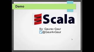 Scala Demo  Part I [upl. by Suivatal58]