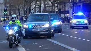 Metropolitan Police SEG escorts in London [upl. by Ralfston]