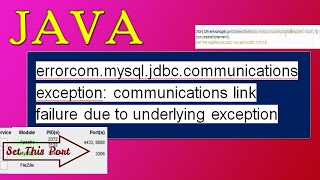 errorcommysqljdbccommunicationsexception communications link failure due to underlying exception [upl. by Volotta480]