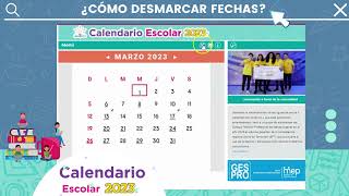 ¿CÓMO DESMARCAR FECHAS  Calendario Escolar 2023 [upl. by Huxham493]