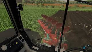 Ploughing  Valtra Valmet 8750  7 Furrow Kverneland Ecomat Plough  Farming Simulator 22  FS22 [upl. by Nerol]