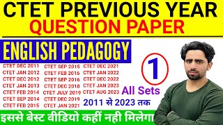 CTET Previous Year Question Paper  English Pedagogy  CTET Question Paper 2023  CTET January 2024 [upl. by Notnyw572]