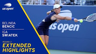 Belinda Bencic vs Iga Swiatek Extended Highlights  2021 US Open Round 4 [upl. by Anircam]