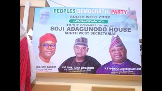 LIVE IBADAN INAUGURATION OF NEWLY BUILT PDP SOUTHWEST ZONAL SECRETARIAT [upl. by Akenot]