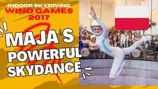 Maja Kuczyńskas Powerful Skydance at The Indoor Skydiving Wind Games 2017 [upl. by Cibis]