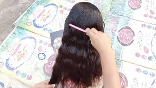 heavily oiled hair lice combingsatisfying asmr [upl. by Danila877]