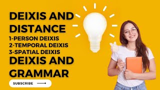 Deixis and distanceperson Deixis Spatial Deixis temporal deixis deixis and Grammar [upl. by Zahavi859]