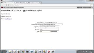 vBulletin 41x  5xx Upgrade 0day Exploit [upl. by Kam]