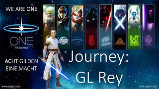 SWGOH  GL Rey Journey Tier 2 with Zorii  Mods [upl. by Croydon]