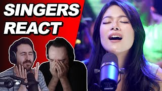 Singers React to Gigi De Lana  FIy Me To The Moon  Reaction [upl. by Llednew914]