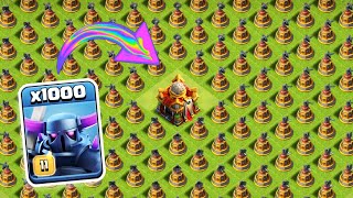 1000 Max Level PEKKA vs Max Level Laser Field  Clash of Clans Gameplay [upl. by Patrick]