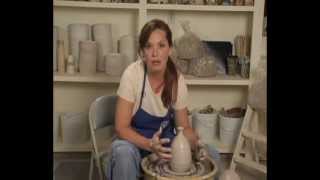 Danielle  The Clay Lady  Throwing Large Pieces on the Pottery Wheel Lidded Jar  Planter [upl. by Sopher48]