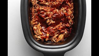 Crock Pot Pork Loin  BBQ Pulled Pork [upl. by Notsuj913]