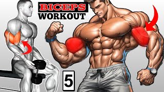 Bigger Biceps Muscle Workout At Gym  bicep exercises [upl. by Euqinot859]