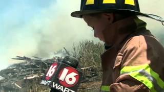 4yearold shows off firefighting skills [upl. by Toms]