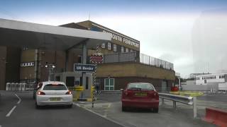 Driving Off Ferry MV Pont Aven Brittany Ferries Plymouth Devon England 28th October 2012 [upl. by Cathrin]