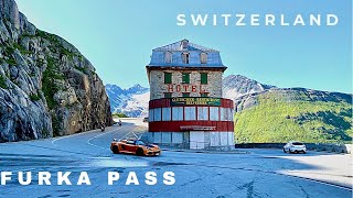 Driving through Furka Pass 🚘 Switzerland🇨🇭 legendary Swiss Alps PassJames Bond Street🏔4K 60 [upl. by Ahseekat]